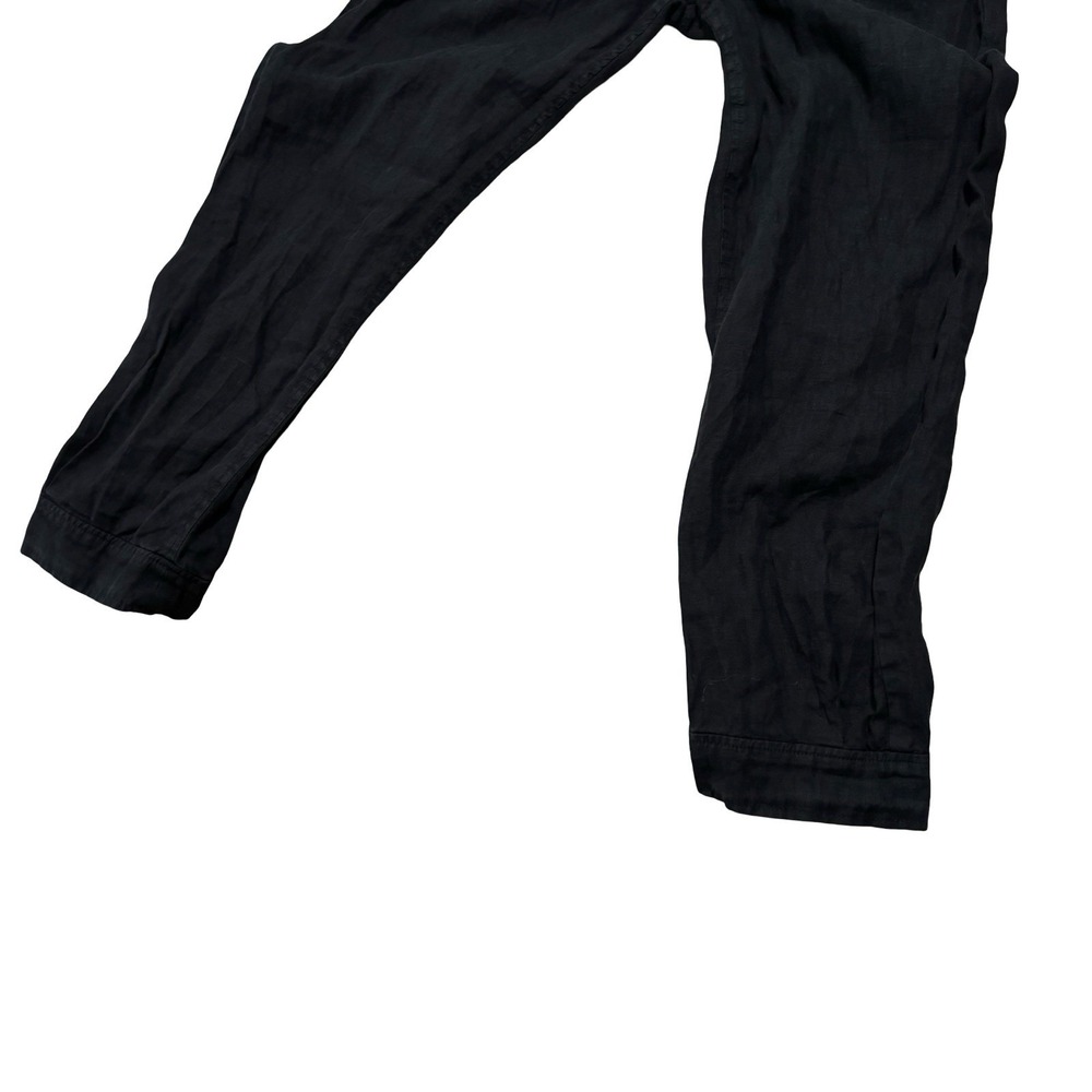 JOIE Linen Jumpsuit Gray + Waist‎ Tie Women's Size XS 19 Pit 26 Inseam - Picture 2 of 6